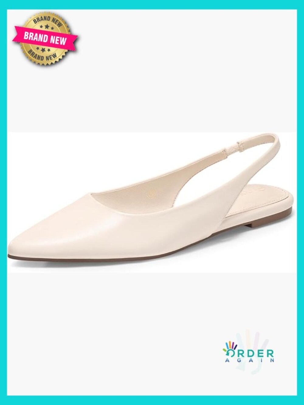 Slingback Ballet Flats Pointed Closed Toe Comfortable Slip On Work Dress Shoes